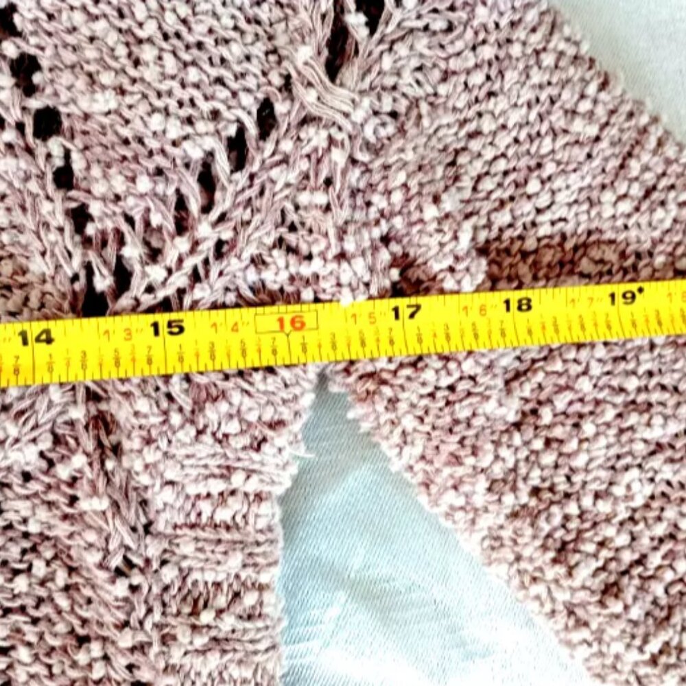 Maurices Sweater Women's Size M Brown Loose Knit Pullover Crew Neck Semi Sheer - Picture 5 of 6